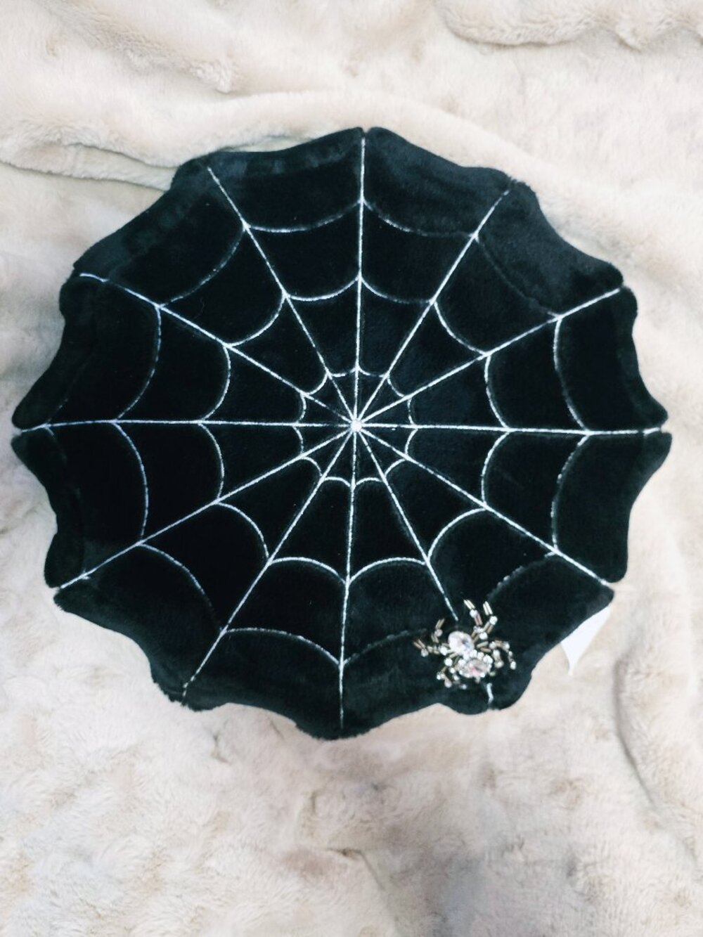 Cynthia Rowley Spiderweb plush pillow